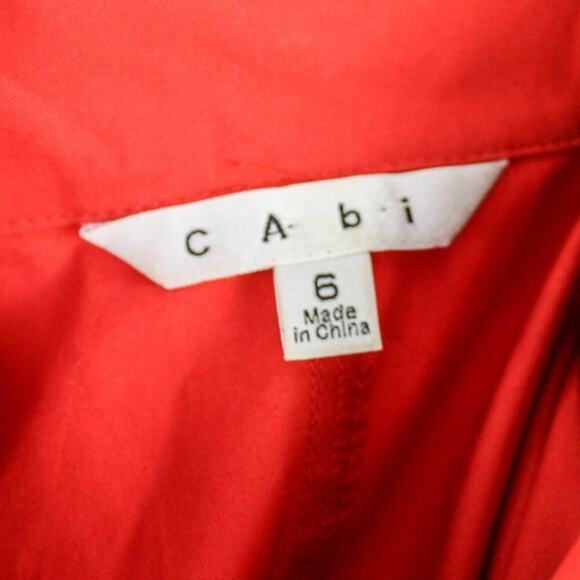 Cabi Short Trench Coat Convertible Red Hi Low Classic Academia Preppy - Picture 6 of 7